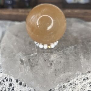Honey Calcite Sphere